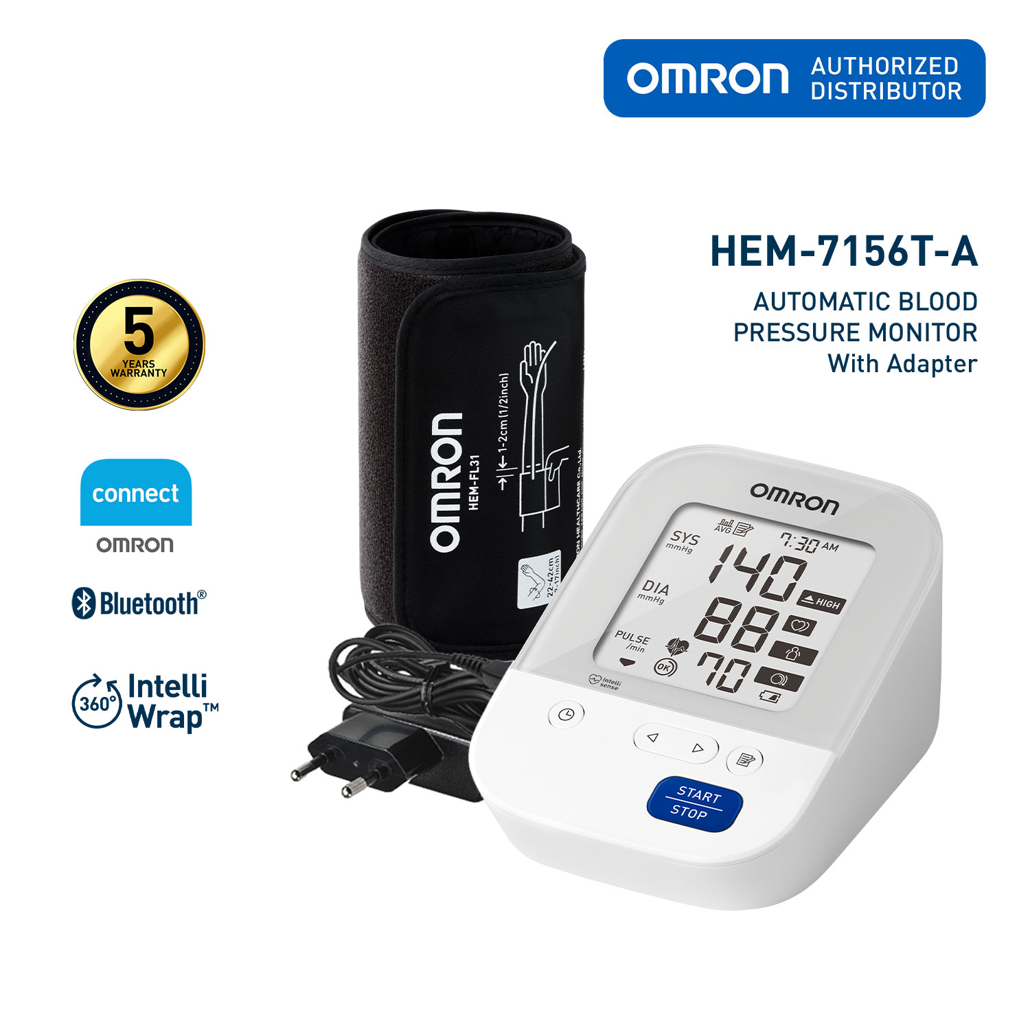 Omron Automatic Blood Pressure Monitor HEM-7156T-A